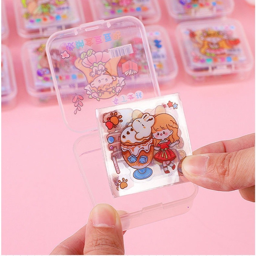 Random 1 Box Mixed Cartoon Stickers Waterproof Sticker Decals for Kids Toys 透明贴纸(2413L) - Image 9