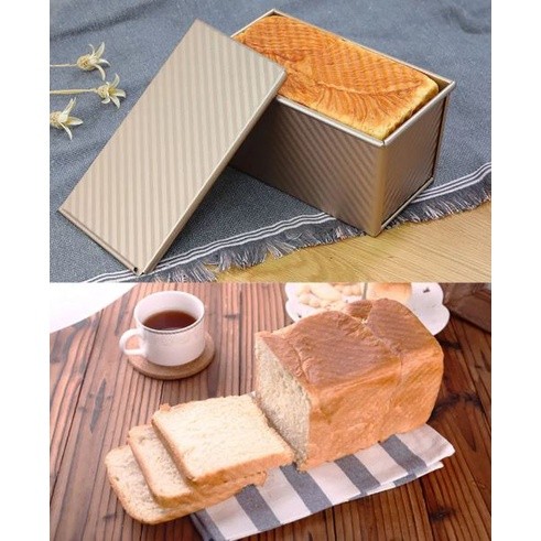 450g/750g Loaf Pan With Cover Bread Baking Mould Cake Toast Non-Stick Toast Box with Lid Aluminized Steel Bread(2266L) - Image 5