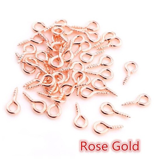 10/20pcs Small Tiny Mini Eye Pins Eyepins Hooks Eyelets Screw Threaded Stainless Steel Clasp Hook Jewelry Finding(2272L) - Image 9
