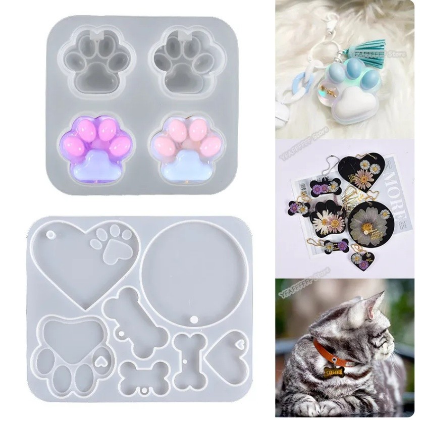 Cat Claw Silicone Mold Pendant Beads Epoxy Resin Casting Mould Jewelry Making DIY Materials可爱猫爪硅胶模具(2279L) - Image 3