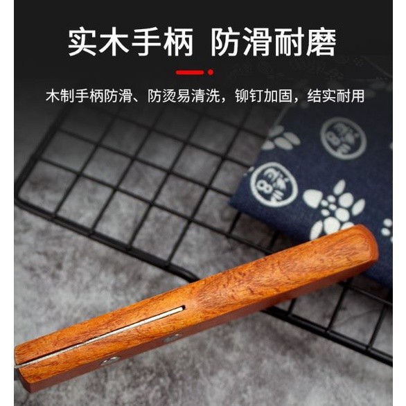 Stainless Steel Frying Shovel with Wooden Handle, Iron Plate, Pizza Shovel, Steak Shovel, Wooden Handle Shovel (2298L) - Image 4