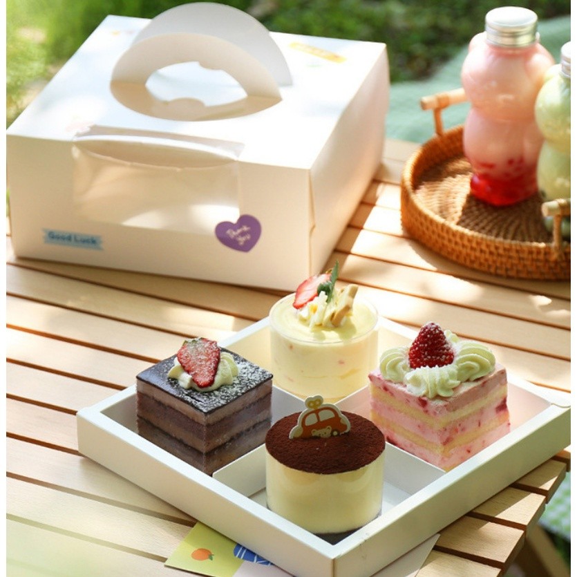 1pc Mousse Cake Packaging Transparent Boxes Handmade Cake Dessert Wedding Birthday Party Favor Gift Decoration盒子(2301L)