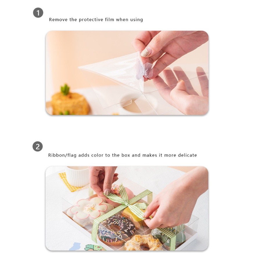 1pc Mousse Cake Musavat Transparent Packing Box Afternoon Tea Pastry Baking Birthday Wedding Party Decor盒子蛋糕盒(2300L) - Image 4