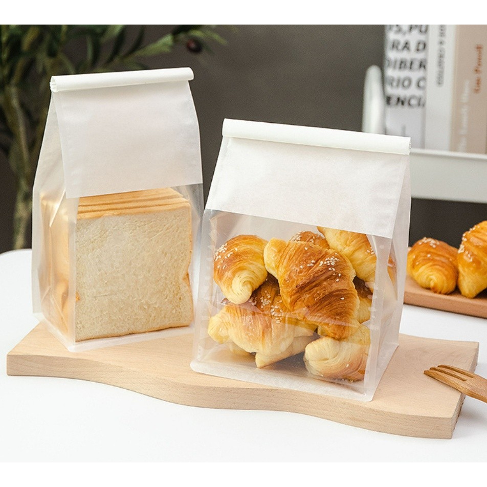 1pc Iron Wire Curled Toast Bread Packaging Bags Baking Biscuit Oil Proof Paper吐司面包铁丝自封纸袋(2320L) - Image 8