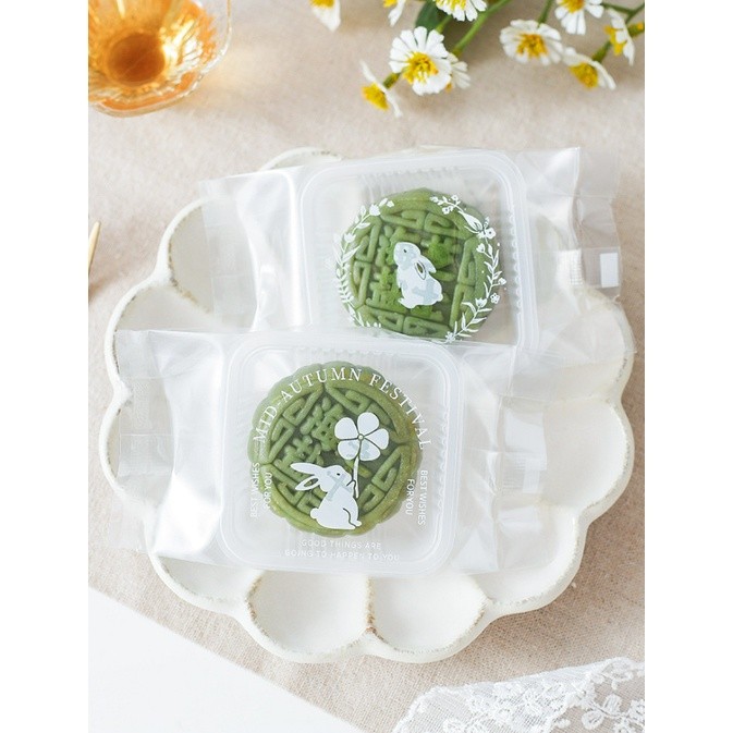 100pcs Mooncake Bags New Year Mid-autumn Festival Party Baked Handmade Egg Yolk Pastry Packaging Machine 月饼包装袋(2337L) - Image 5