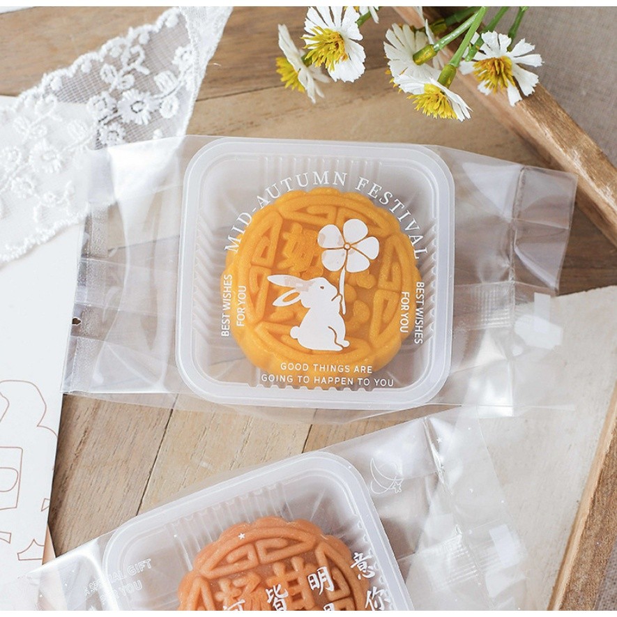 100pcs Mooncake Bags New Year Mid-autumn Festival Party Baked Handmade Egg Yolk Pastry Packaging Machine 月饼包装袋(2337L) - Image 8