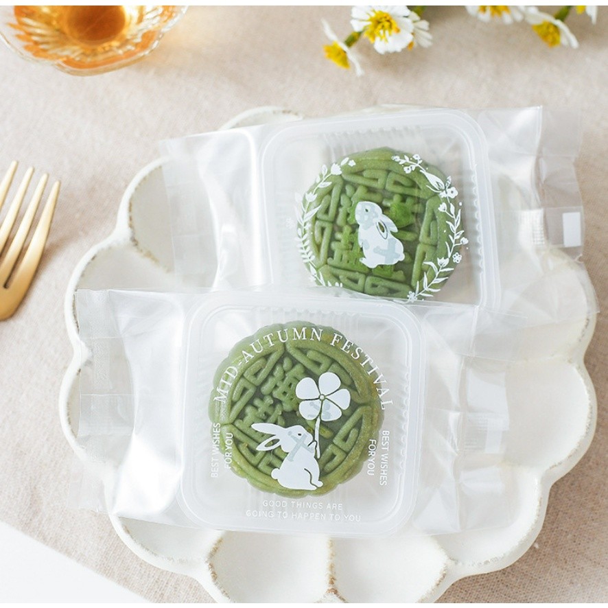 100pcs Mooncake Bags New Year Mid-autumn Festival Party Baked Handmade Egg Yolk Pastry Packaging Machine 月饼包装袋(2337L) - Image 9