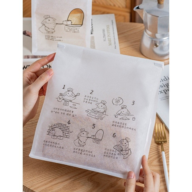1pc Transparent Toast Bread Packaging Bag Food Grade Kraft Paper Breakfast Croissant Rolled-edge Wire 开窗透明面包袋(2338L) - Image 7