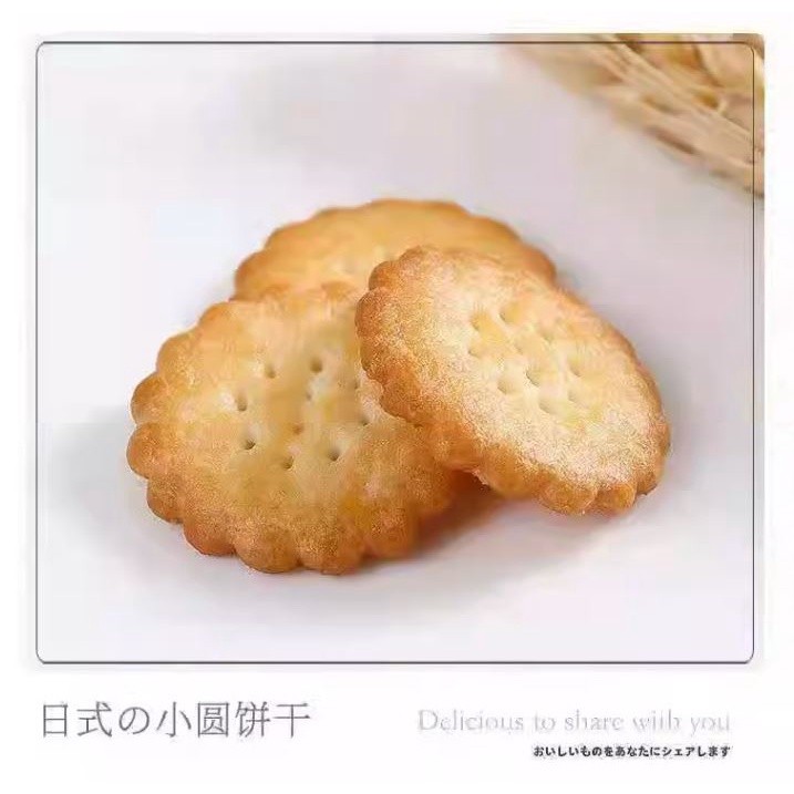 Influencer Japanese Style Small Round Biscuits/Sea Salt Biscuits Cookies Snacks Package, Casual Instant Food(2430L) - Image 6