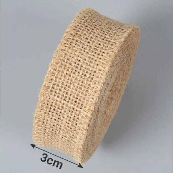 3cm/5cm Natural Jute Burlap Ribbons for Crafts Vintage Rustic Wedding Party Decorative DIY Home Christmas Gift (2494L) - Image 4