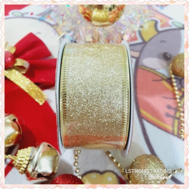 3.8cm*2.70m Length Multi Colors Velvet Ribbons Flocking Webbing Flannel Flock Gold Ribbon for Christmas Decor(2652L) - Image 6
