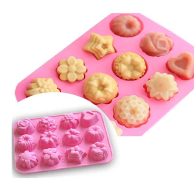 1pcs Cake Baking Mould Flower Shaped Silicone Mould DIY Handmade Candle Soap Moulds Mold Cake Baking Soap Molds (2387L) - Image 3