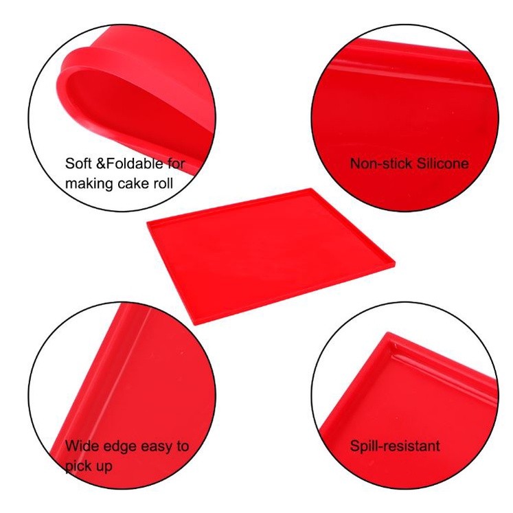 DIY Multifunction Cake Pad Silicone Non-Stick Oven Liner Swiss Roll Pad Kitchen Baking Tools Baking Mat (2456L) - Image 5