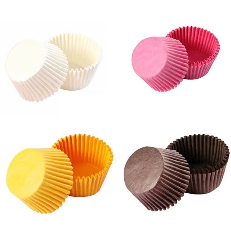 100Pcs Cake Paper Cups Mini/ Medium Colorful Chocolate Paper Liners Muffin Cases Cake Liner Baking Cup (2657L) - Image 5