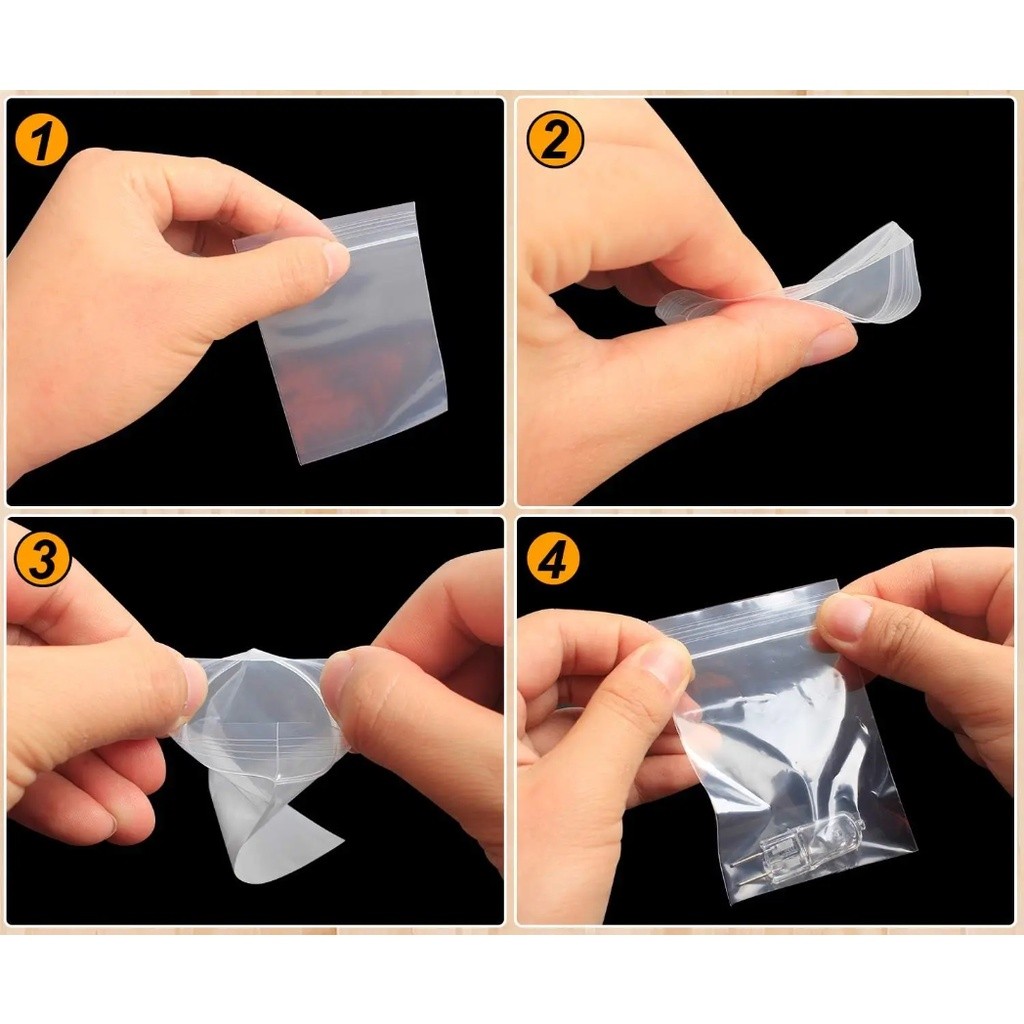 100pcs 4x6cm Plastic Sealing Bags Thicken Clear Resealable Zipper Lock Mini Bag Storage Jewelry Nuts Fresh 透明自封袋(2701L) - Image 5