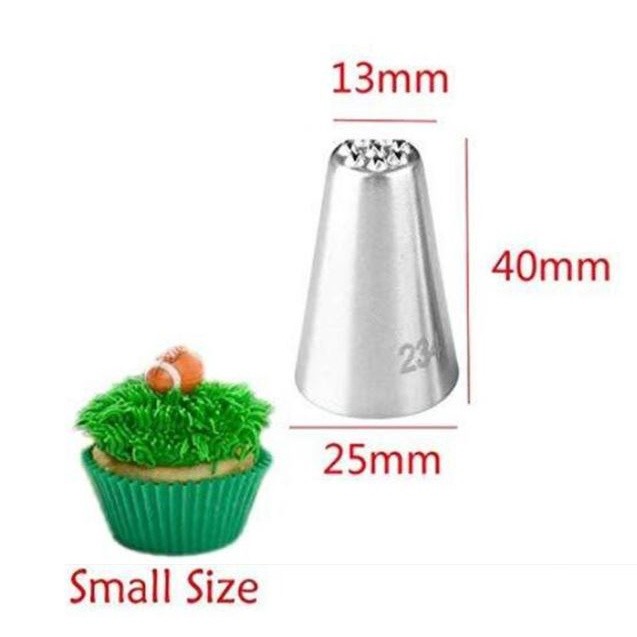 3Pc Stainless steel cream decoration mouth Small grass shape cream nozzle Baking tools Grass Cream Icing Decor(2453L) - Image 6