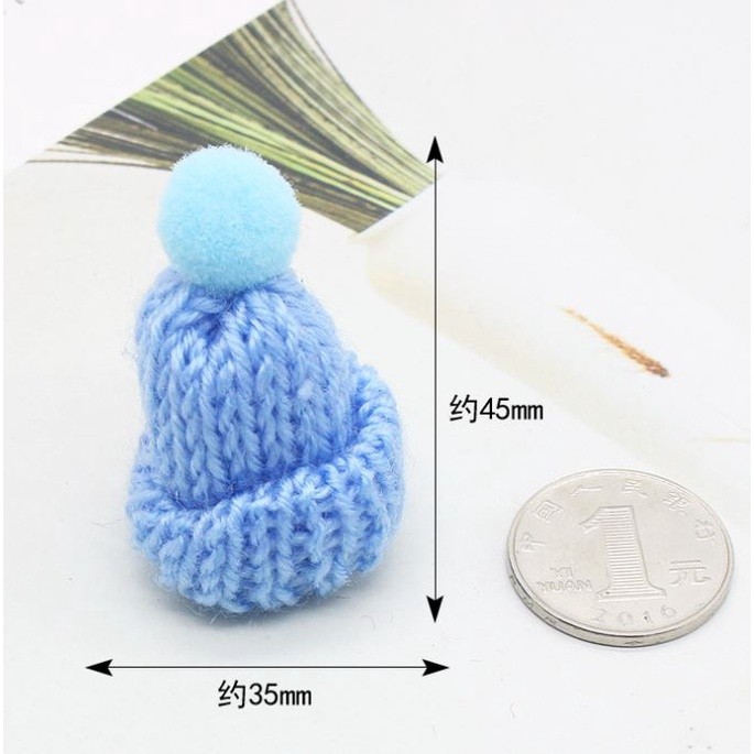 Hat Mini Christmas Hats Santa Diy Knitting Crochet Bottle Knit Decor Plush Tiny Wool Crafts Cap Snowman Yarn(2466L) - Image 3