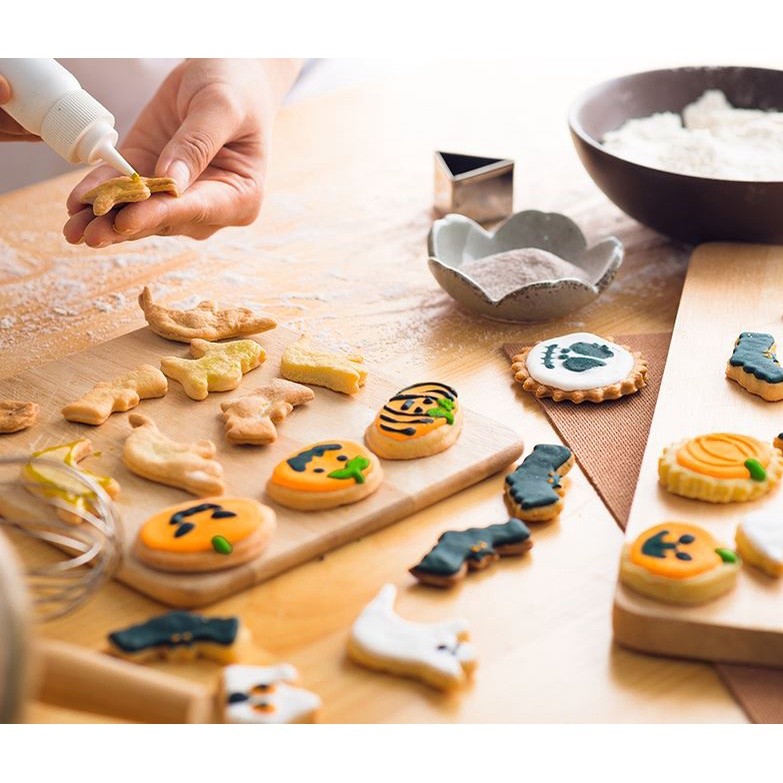 12pcs/set 3D DIY Halloween Metal Cookie Cutters Stainless Steel Fondant Biscuit Mould Pumpkin Mold (2386L) - Image 5