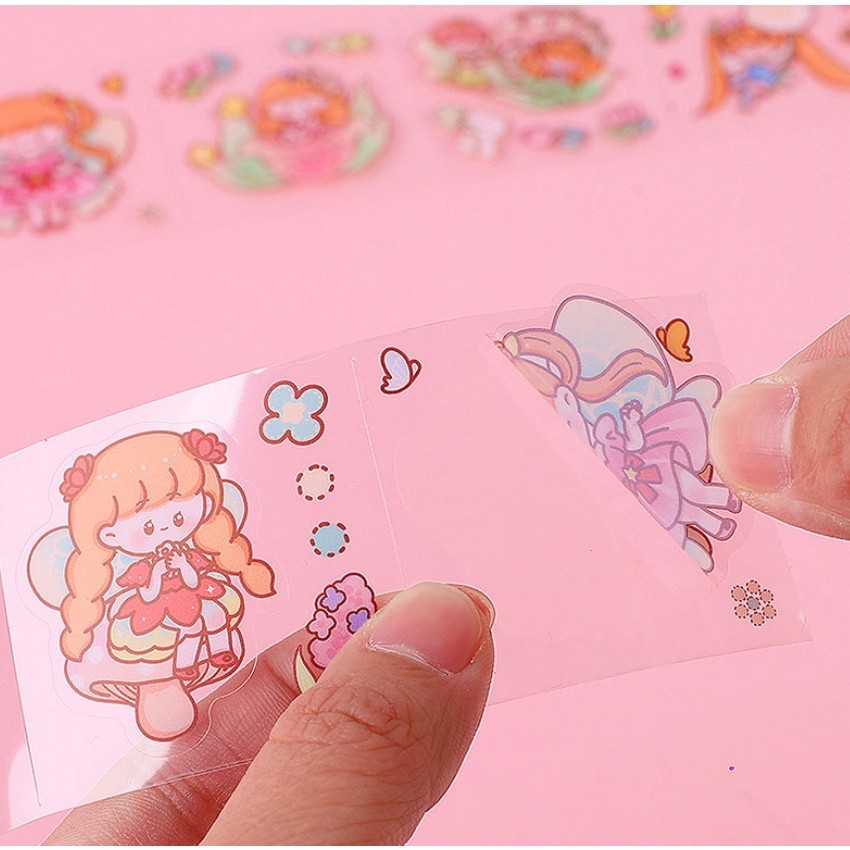 Random 1 Box Mixed Cartoon Stickers Waterproof Sticker Decals for Kids Toys 透明贴纸(2413L) - Image 3