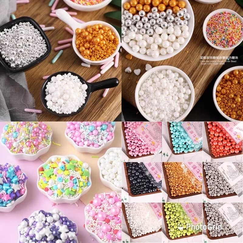 20g Wholesales Price Sprinkles Cake Decoration Halal Certified Gula Manik Kek Murah Cake Topping Sprinkle食用烘焙蛋糕糖珠(2620L) - Image 3