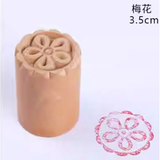 Wooden "XI" "FAI" "CAI"Flower”Mold Printing Tool Su-Style Fresh Meat Moon Cake Seal Steamed Bread Pasta Dessert (2355L) - Image 9