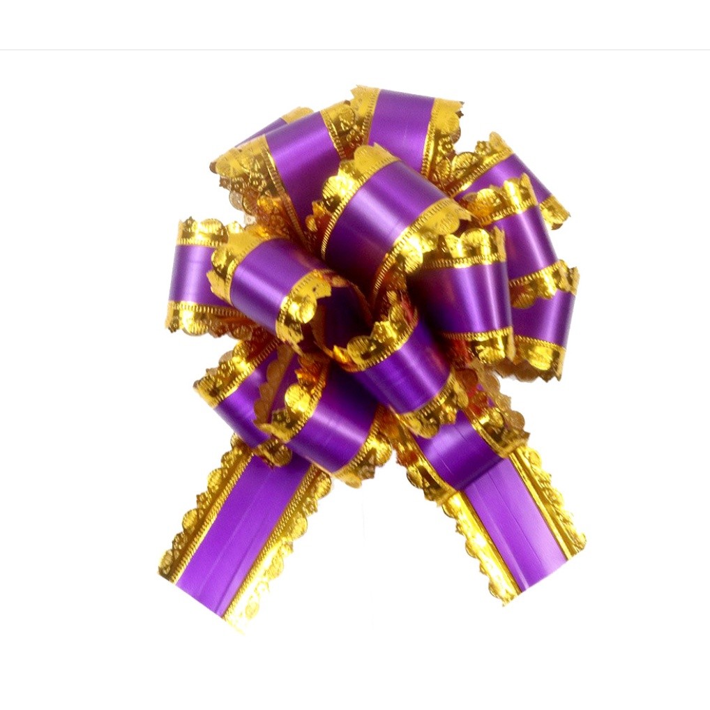 1pc Large matte lace hand bow pull flower wedding car decoration flowers fruit gift Packaging Materials波浪纹立体球花(2767L) - Image 10