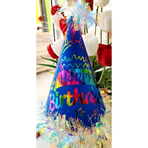 1pc Party Dress Up Children's Birthday Hat Adult One-year-old Paper Laser Lace Hat Party Hat Birthday Party (2718L) - Image 2