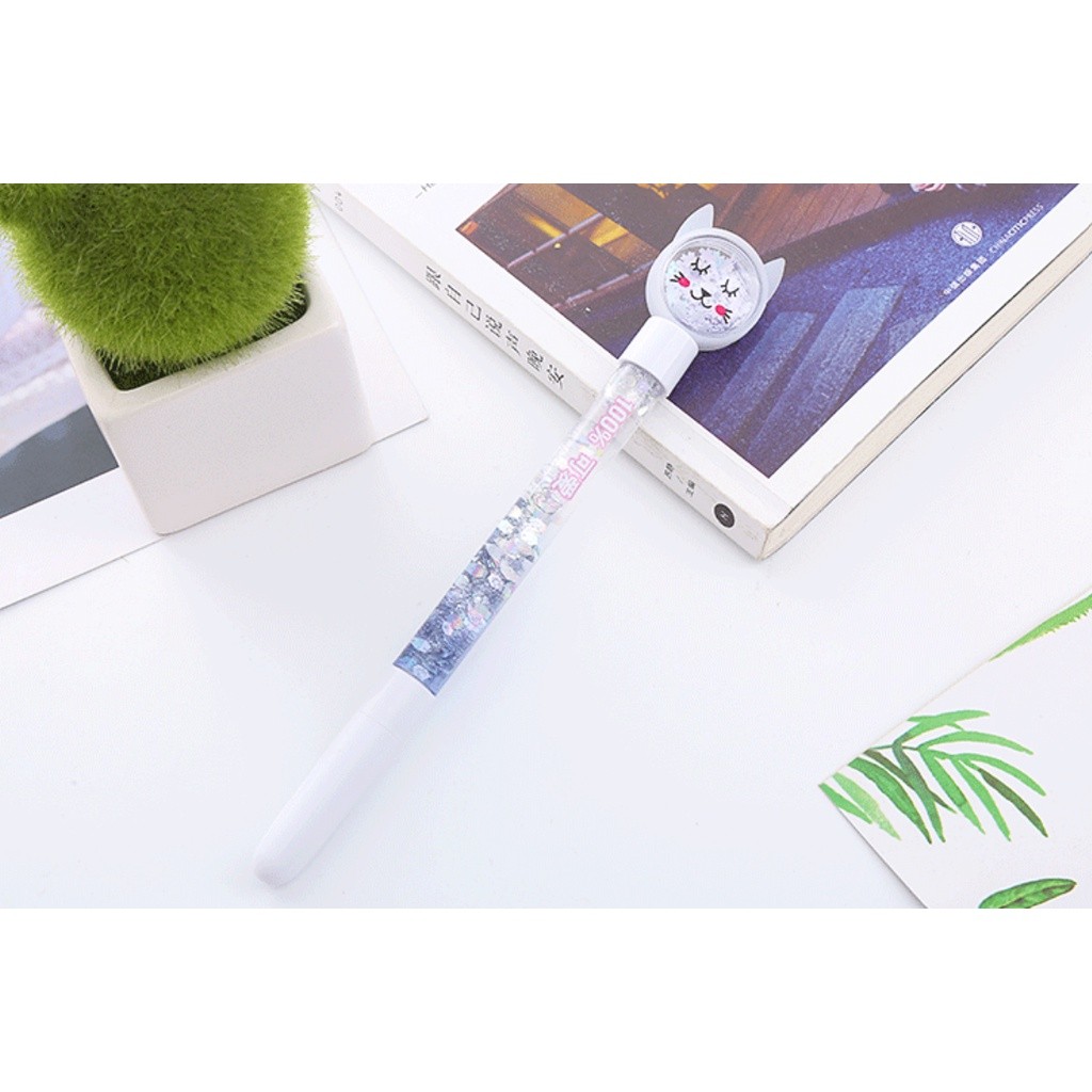 Kawaii Liquid Quicksand Gel Pen Neutral Pen Sequins Decorate Signature Pen School Office Supply Stationery创意可爱笔(2354L) - Image 9
