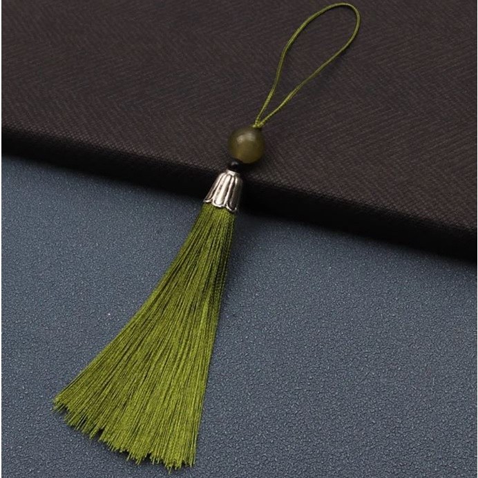 Bookmark Tassel Hanging Tassel with Silver Cap Colored Beads High Quality Beauty Decoration DIY Jewelry Craft (2730L) - Image 5