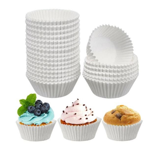 100Pcs/Lot Pure White Cupcake Liners Food Grade Paper Cup Cake Baking Cup Muffin Kitchen Cupcake Cases Cake Molds(2546L)