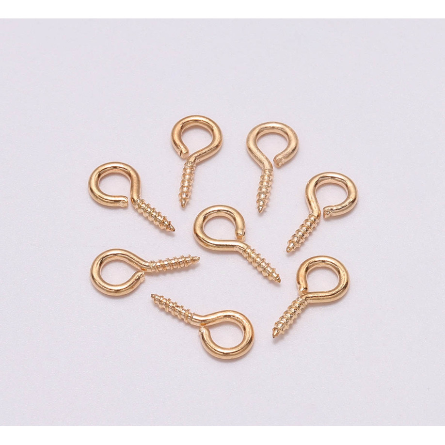 10/20pcs Small Tiny Mini Eye Pins Eyepins Hooks Eyelets Screw Threaded Stainless Steel Clasp Hook Jewelry Finding(2272L) - Image 12