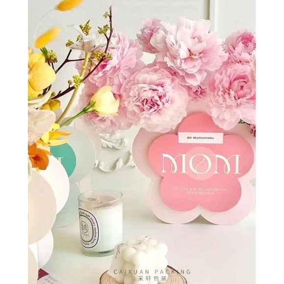 1pc Portable Flower Box Rose Packaging Box Wrapping Paper Bag Gift Box Flower Shop Valentine's Mother's Day (2511L)