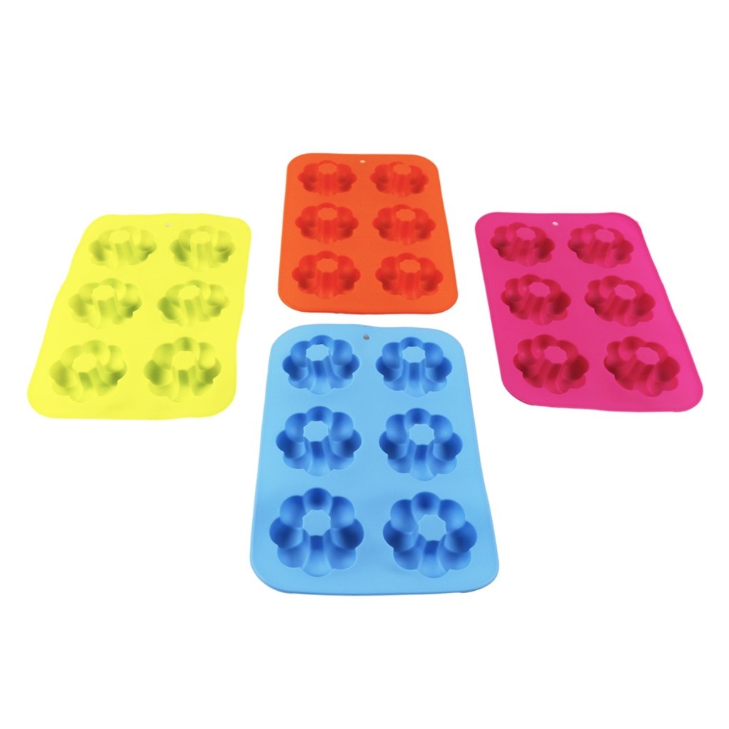 6 Holes Donut Silicone Mold Baking Pan For Pastry Cake Form For Cupcake Muffin Mold Pumpkin shape Donuts 甜甜圈模具(2775L) - Image 6