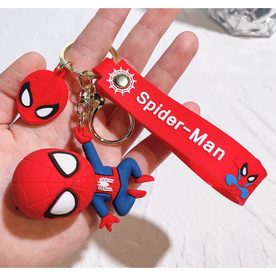Creative and Exquisite Cartoon Marvel Anime Spider Man Batman Pendant Keychain Holder Keychain Car Keychain (2727L) - Image 13