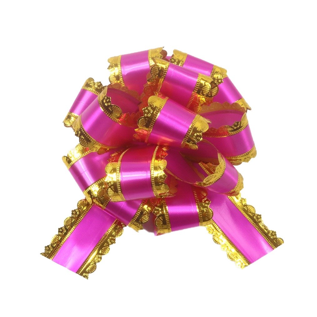 1pc Large matte lace hand bow pull flower wedding car decoration flowers fruit gift Packaging Materials波浪纹立体球花(2767L) - Image 18