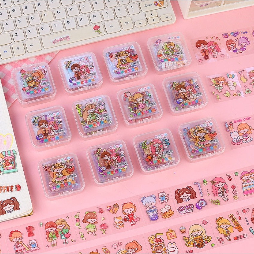 Random 1 Box Mixed Cartoon Stickers Waterproof Sticker Decals for Kids Toys 透明贴纸(2413L) - Image 8