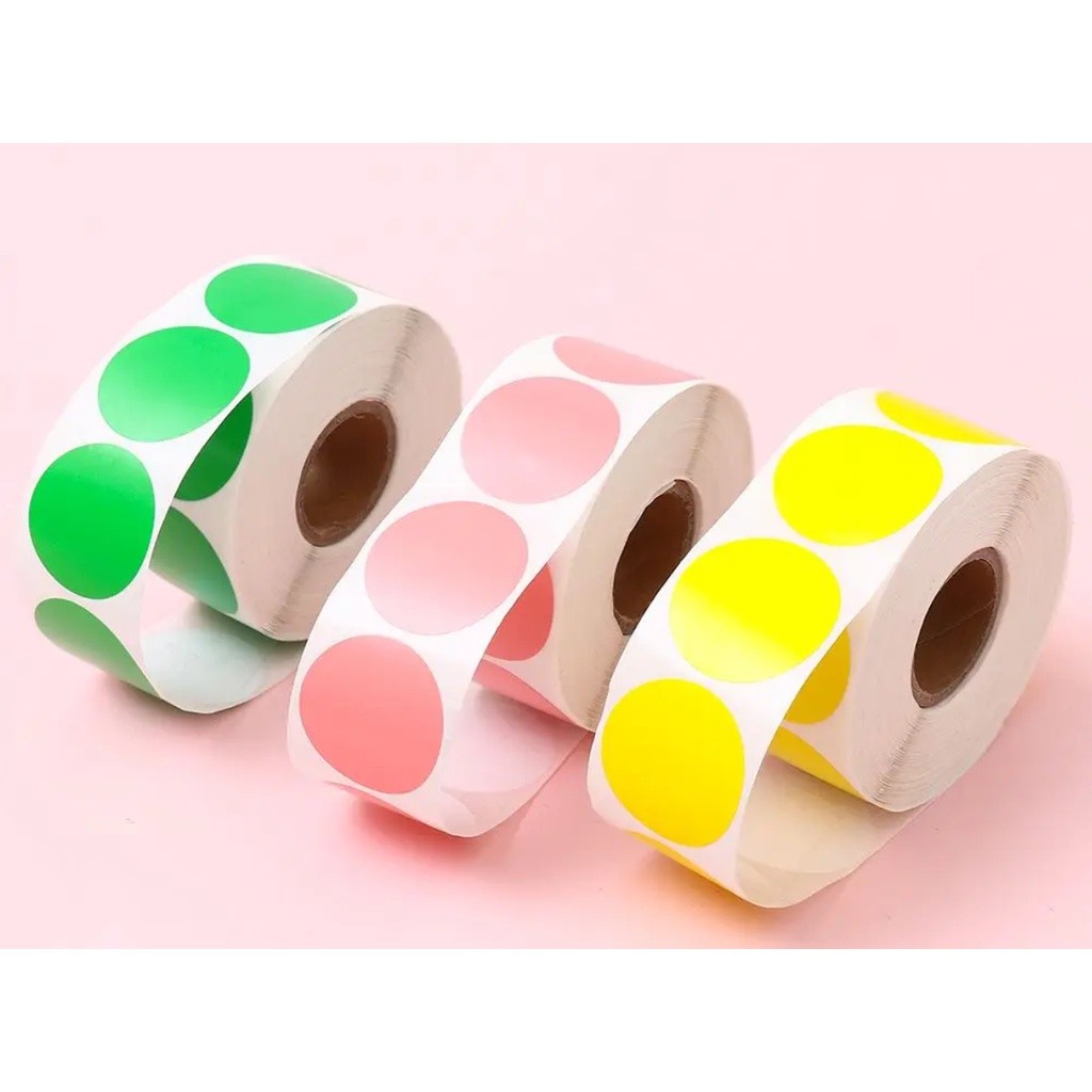 50/500pcs Round laser golden glossy Labels decor sticker Color Code Dot Labels 圆形不干胶贴纸(2741L) - Image 6