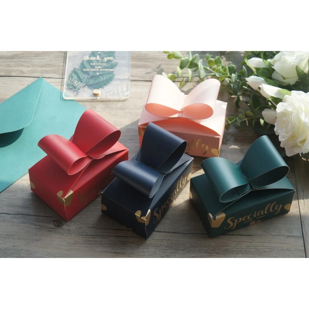 1pc Bow Paper Box As Soap Cookie Candy Little Gift Packaging Raya New Year Christmas Wedding曲奇饼干巧克力包装盒(2765L) - Image 4