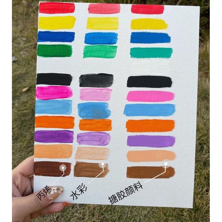 6 Conjoined 12-color Acrylic Paint Set Student Art Hand Graffiti Diy Gypsum Ceramic Art Material Painting丙烯颜料条(2416L) - Image 8