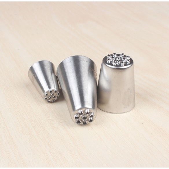 3Pc Stainless steel cream decoration mouth Small grass shape cream nozzle Baking tools Grass Cream Icing Decor(2453L) - Image 8