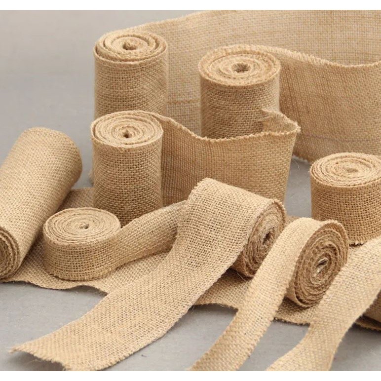 3cm/5cm Natural Jute Burlap Ribbons for Crafts Vintage Rustic Wedding Party Decorative DIY Home Christmas Gift (2494L) - Image 2