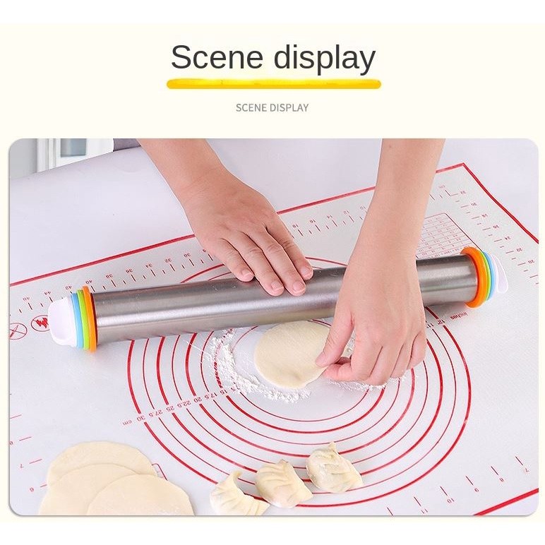 Silicone Mat Kitchen Kneading Dough Baking Mat Dough Pads Tools Sheet Accessories Cooking Tool (2447L) - Image 5