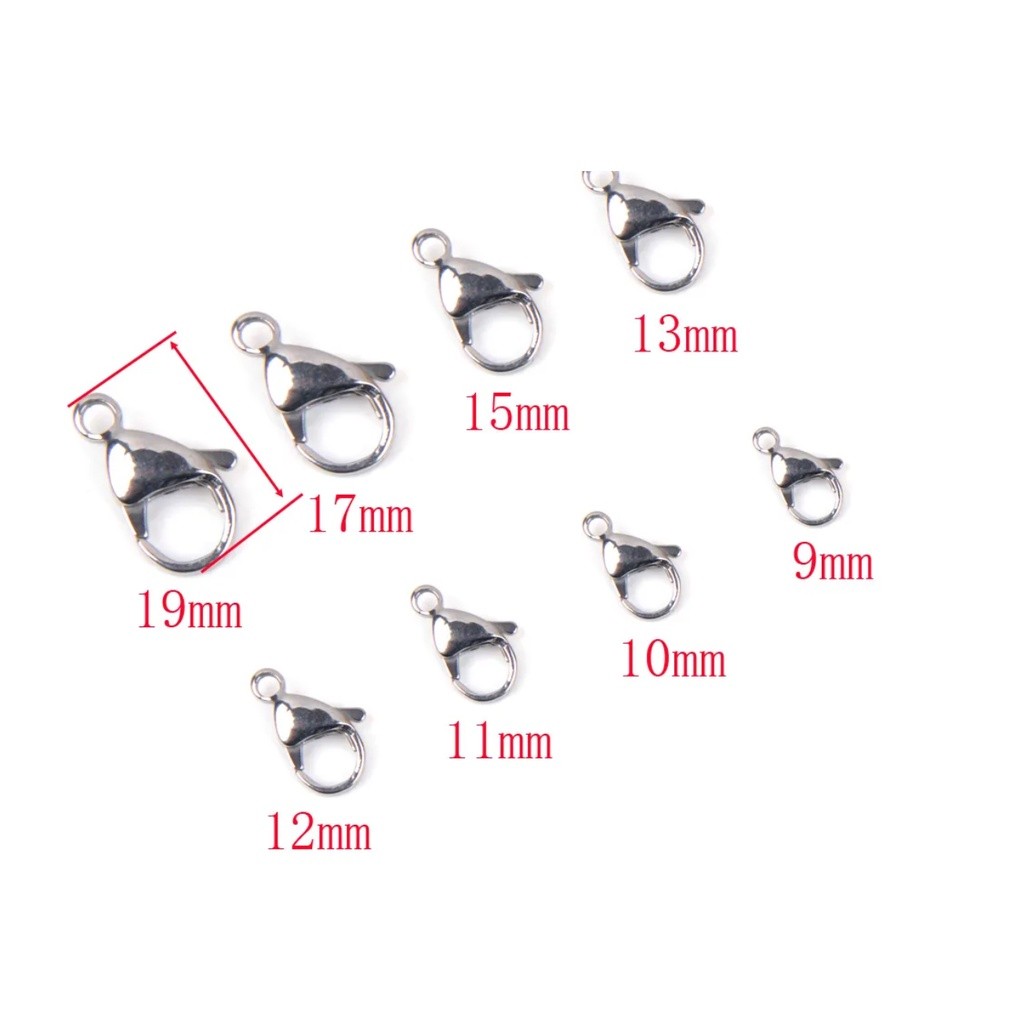 10pcs 12mm Gold Plated Lobster Clasps Spring Clasps End Tip Covers Crimp Beads Covers Wire Protectors 项链手链搭龙虾扣(2507L) - Image 3