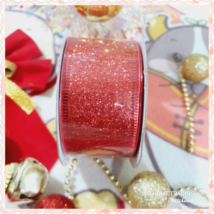 3.8cm*2.70m Length Multi Colors Velvet Ribbons Flocking Webbing Flannel Flock Gold Ribbon for Christmas Decor(2652L) - Image 4