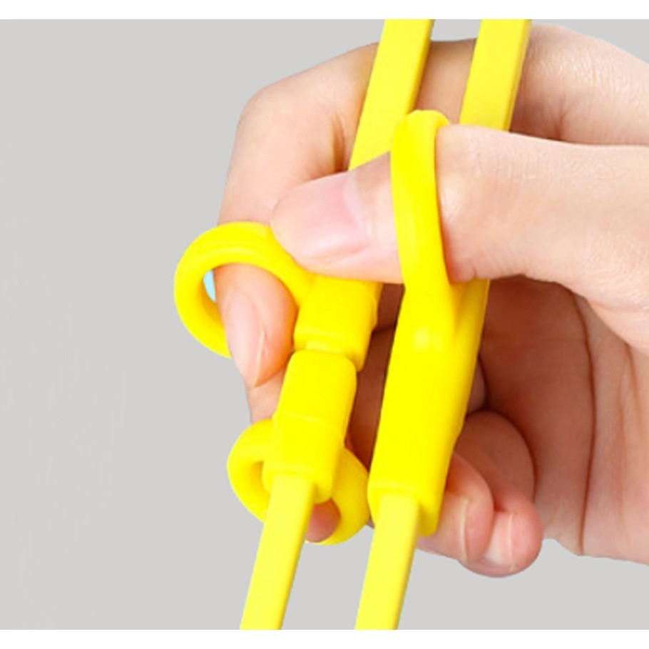 Silicone World 1 Set Silicone Kids Holding Chopsticks Correcting Ring Auxiliary Learning Training硅胶手指套儿童训练筷手(2772L) - Image 3