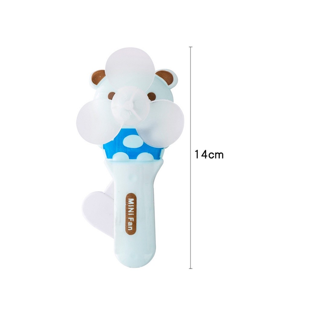 1pc Mini Portable Fan Child Portable Hand Pressure Fan Cute Creative Cartoon Small Fan with Protective Cover手压小风扇(2389L) - Image 2