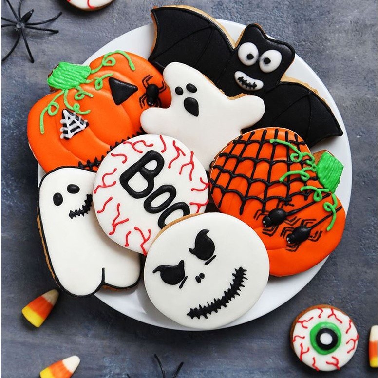 12pcs/set 3D DIY Halloween Metal Cookie Cutters Stainless Steel Fondant Biscuit Mould Pumpkin Mold (2386L) - Image 2