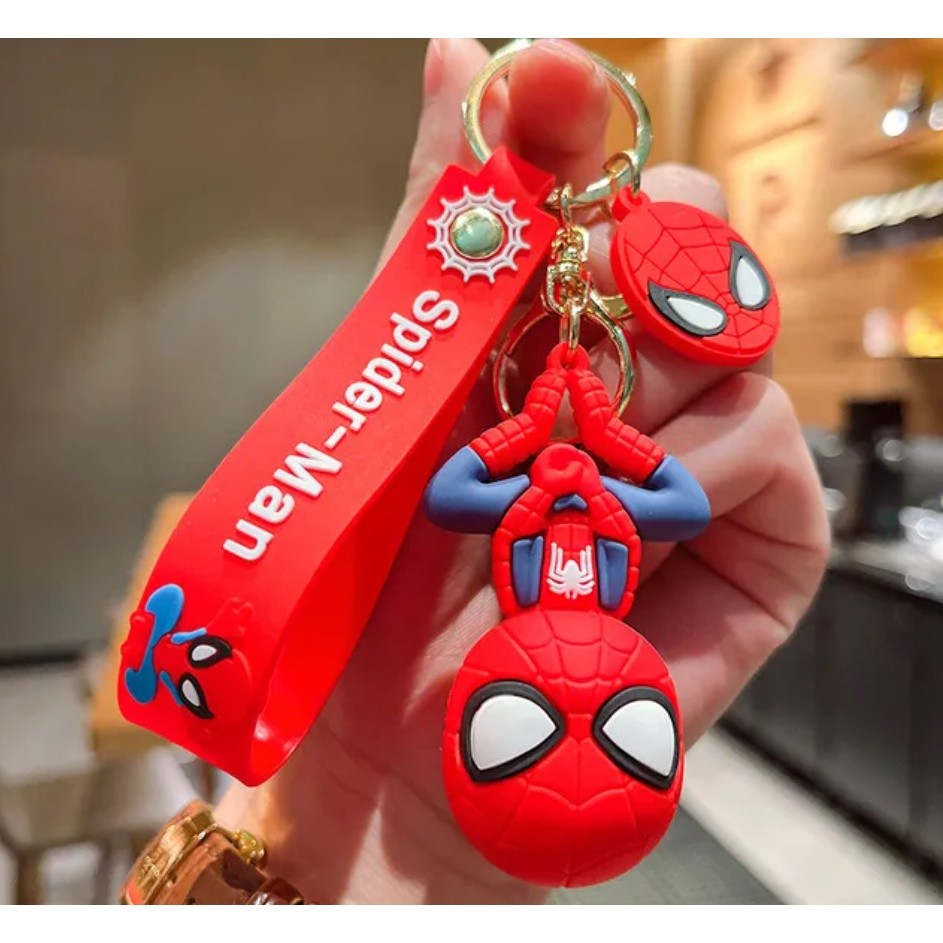 Creative and Exquisite Cartoon Marvel Anime Spider Man Batman Pendant Keychain Holder Keychain Car Keychain (2727L) - Image 19
