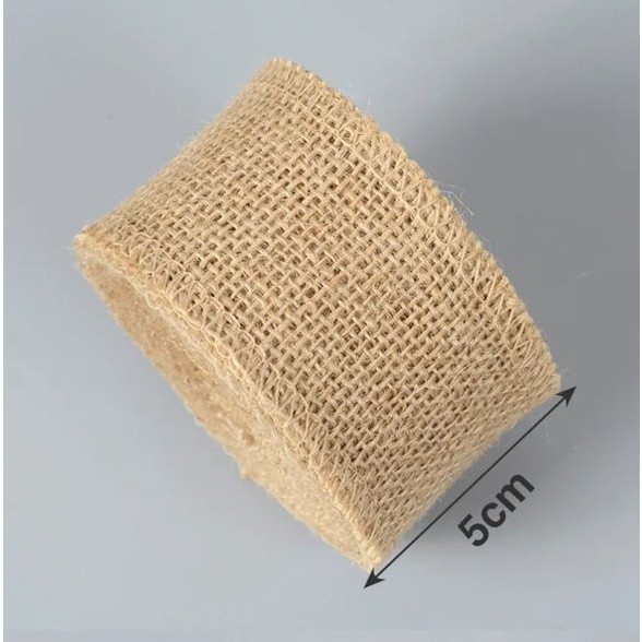 3cm/5cm Natural Jute Burlap Ribbons for Crafts Vintage Rustic Wedding Party Decorative DIY Home Christmas Gift (2494L) - Image 5