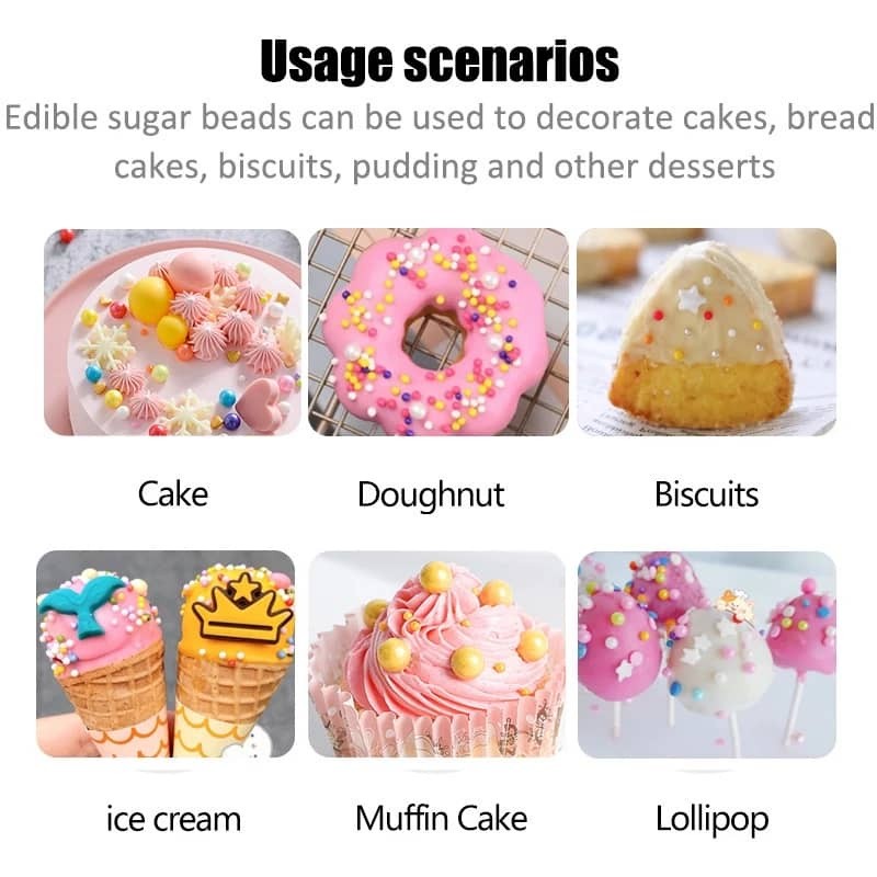 20g Wholesales Price Sprinkles Cake Decoration Halal Certified Gula Manik Kek Murah Cake Topping Sprinkle食用烘焙蛋糕糖珠(2620L) - Image 8